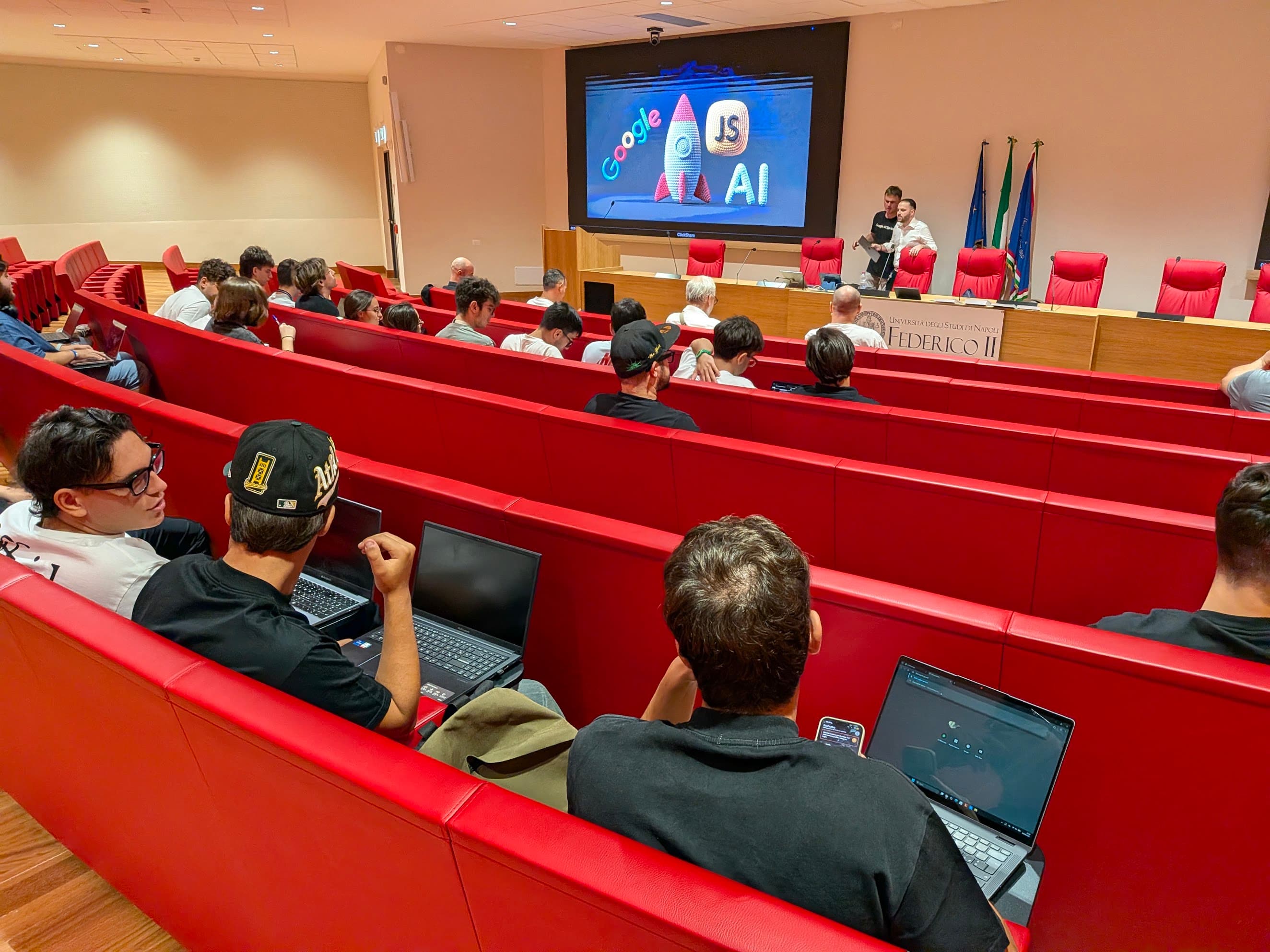 Aula magna durante la masterclass a Napoli